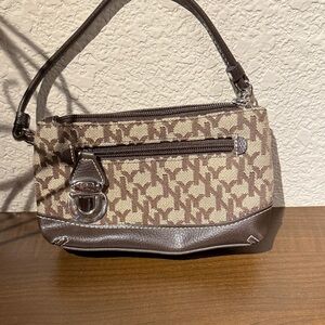 New York & Company Brown Patterned Clutch